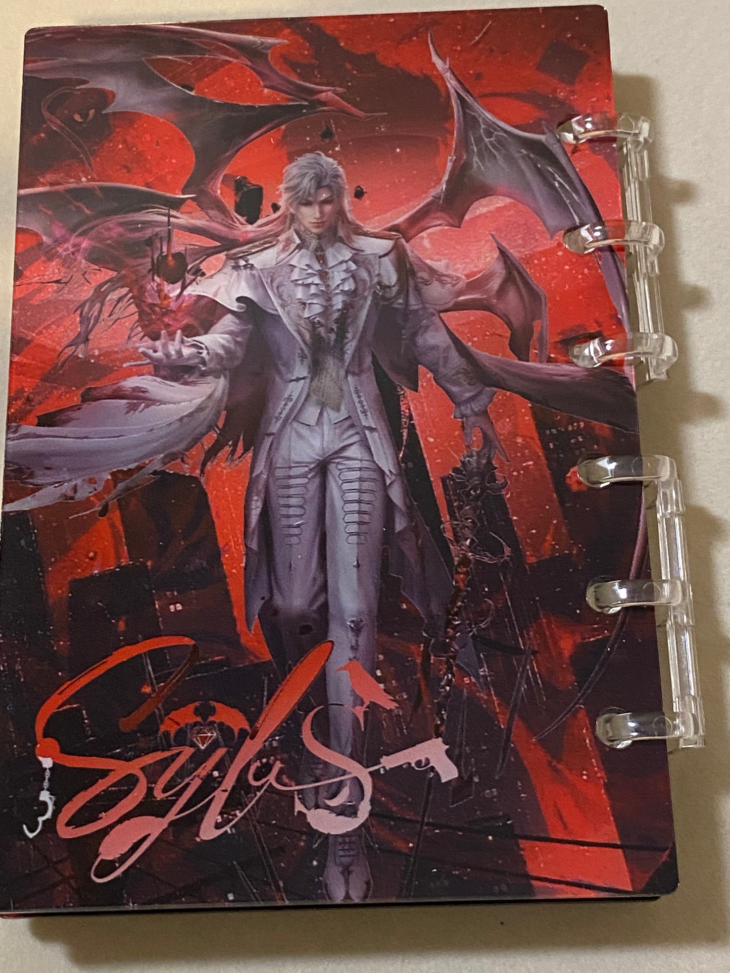 Sylus Silverwing Fiend Shaker Notebook (A5)🖤🔥