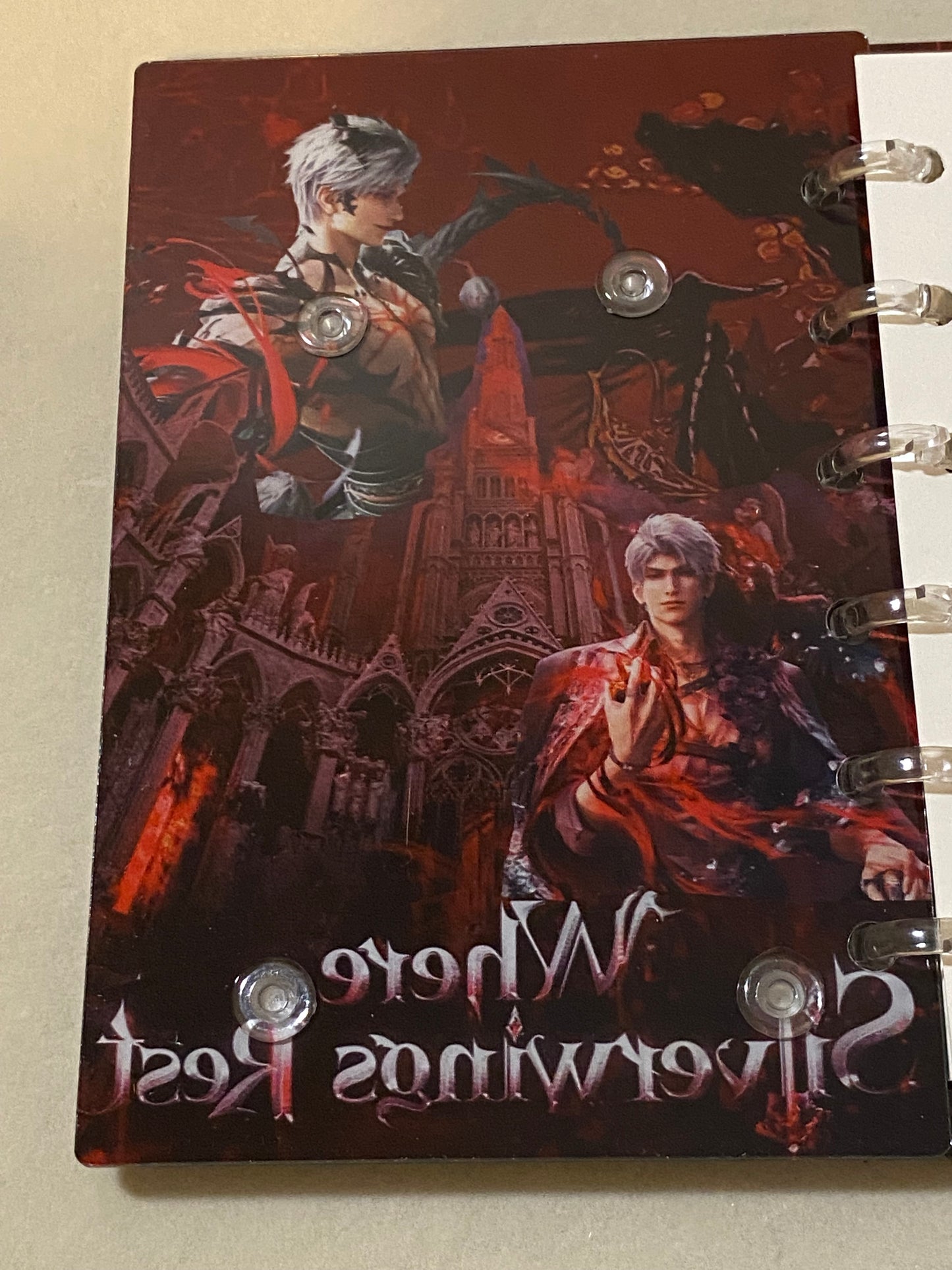 Sylus Silverwing Fiend Shaker Notebook (A7)🖤🔥