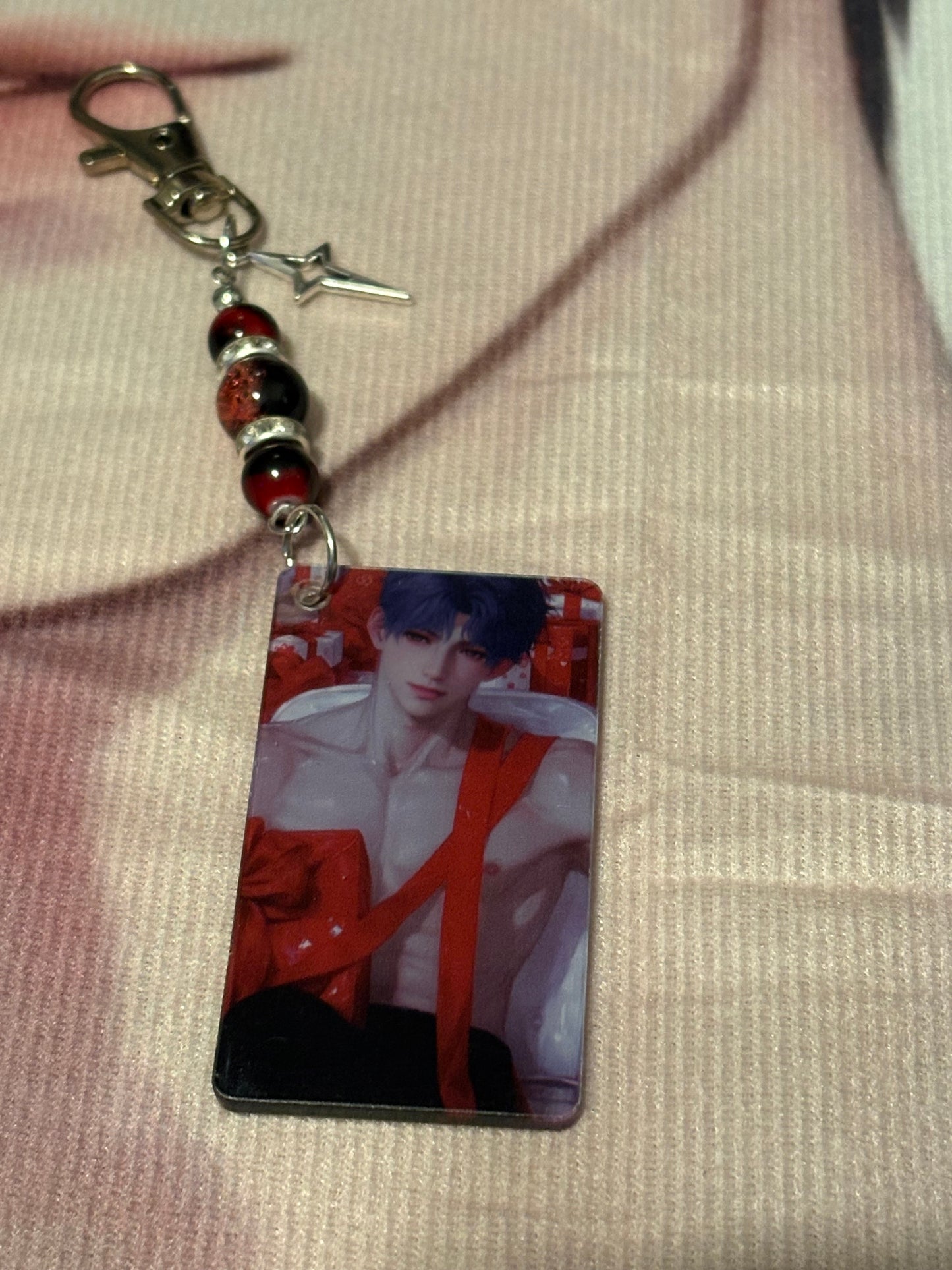 Red Ribbon Keychain