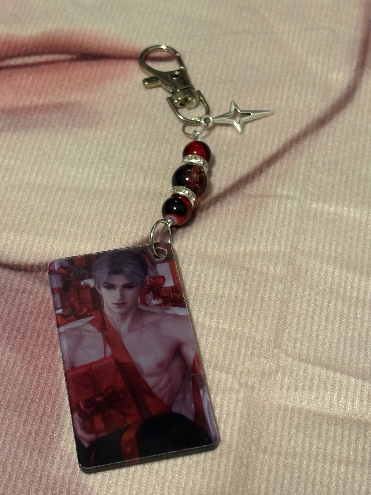 Red Ribbon Keychain