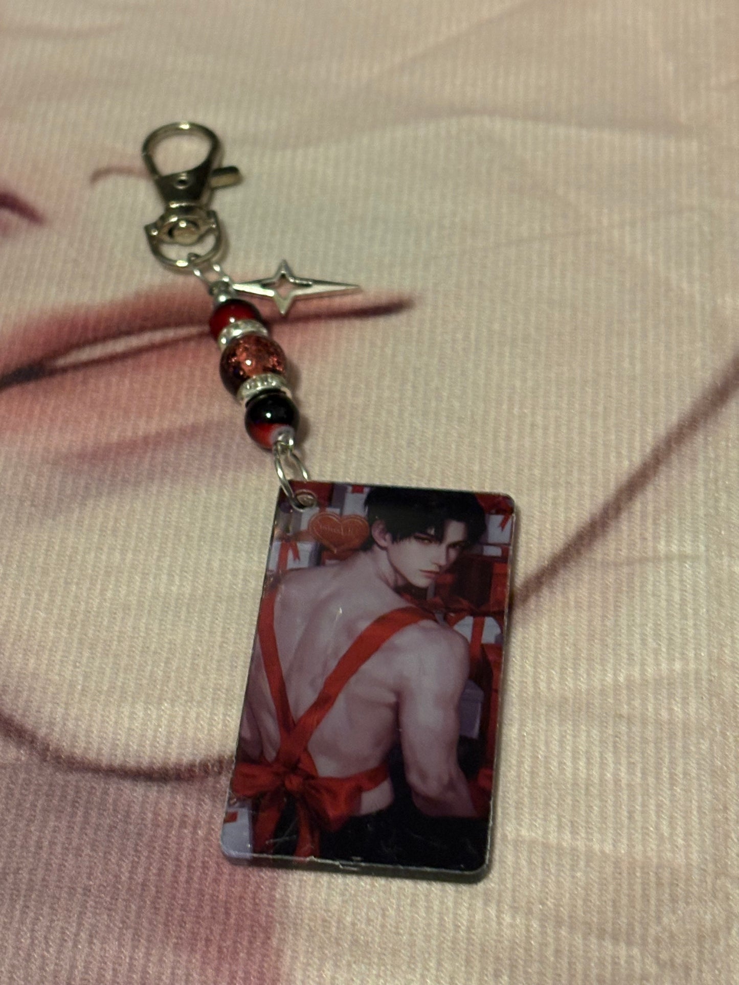 Red Ribbon Keychain