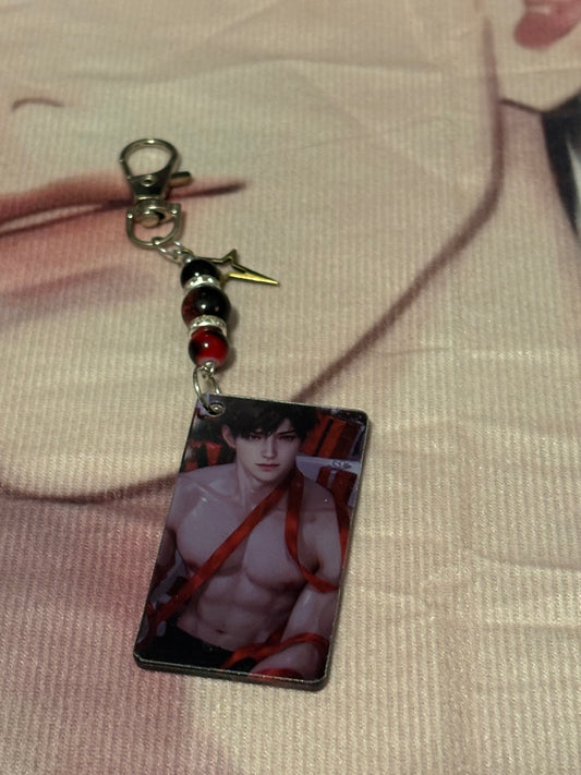 Red Ribbon Keychain