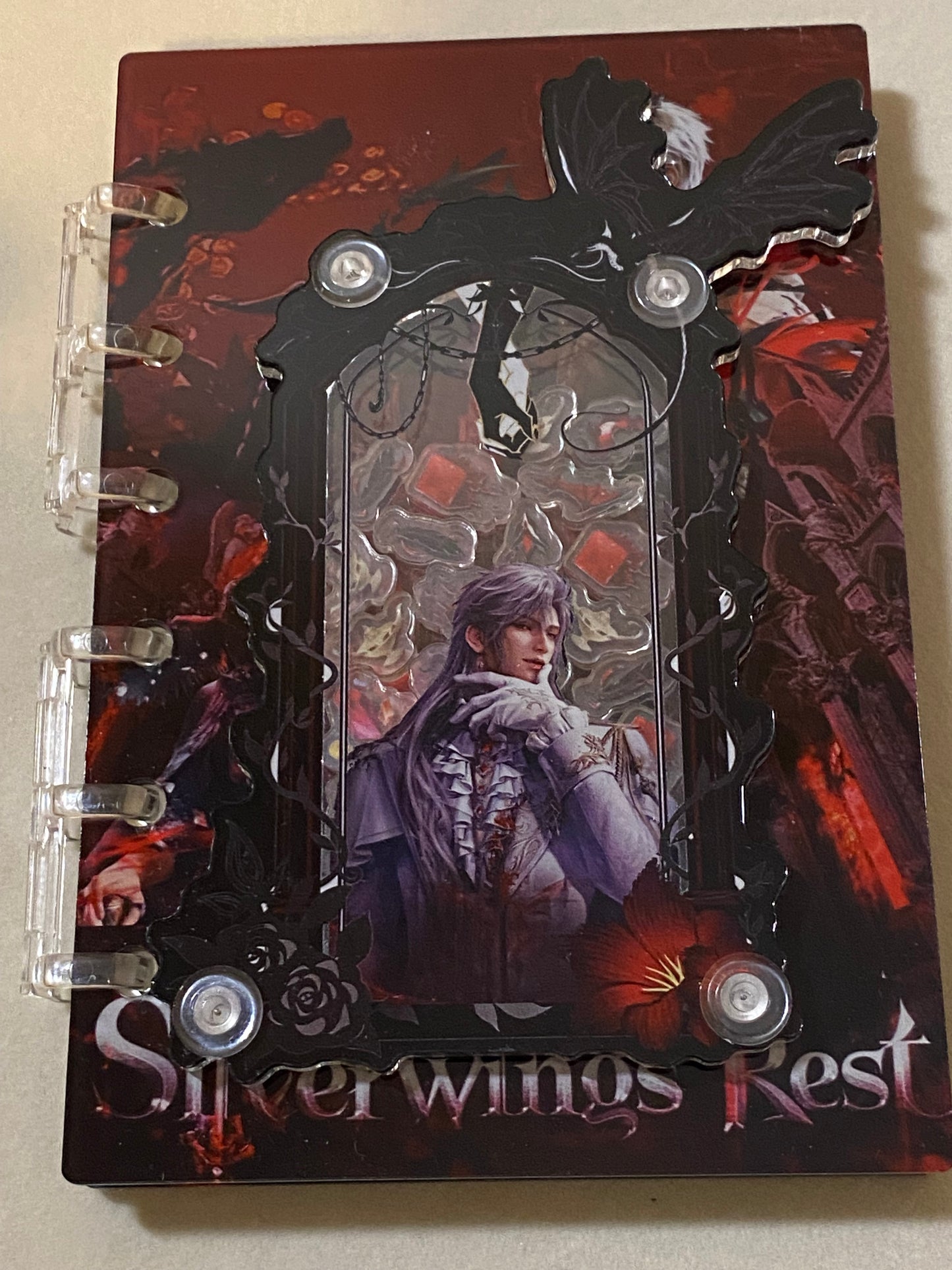 Sylus Silverwing Fiend Shaker Notebook (A7)🖤🔥