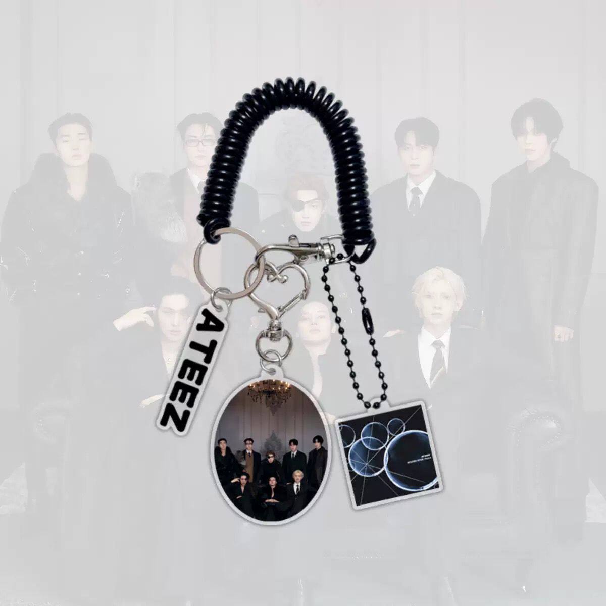 ATEEZ Member Keychains - Premium Multi-Charm Set 🔑✨