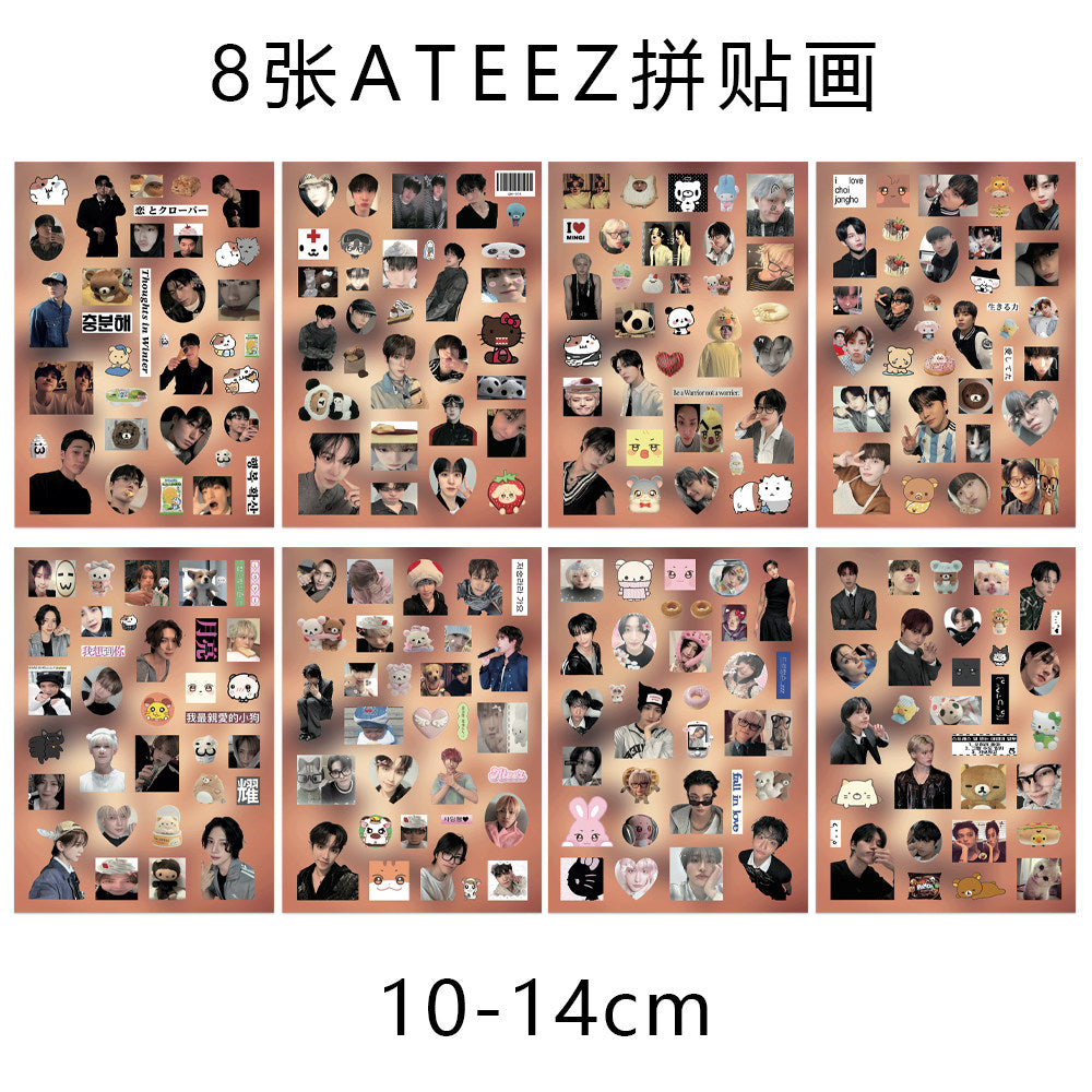 ATEEZ Premium Sticker Sheets - 8-Sheet Mega Collection 🎨✨